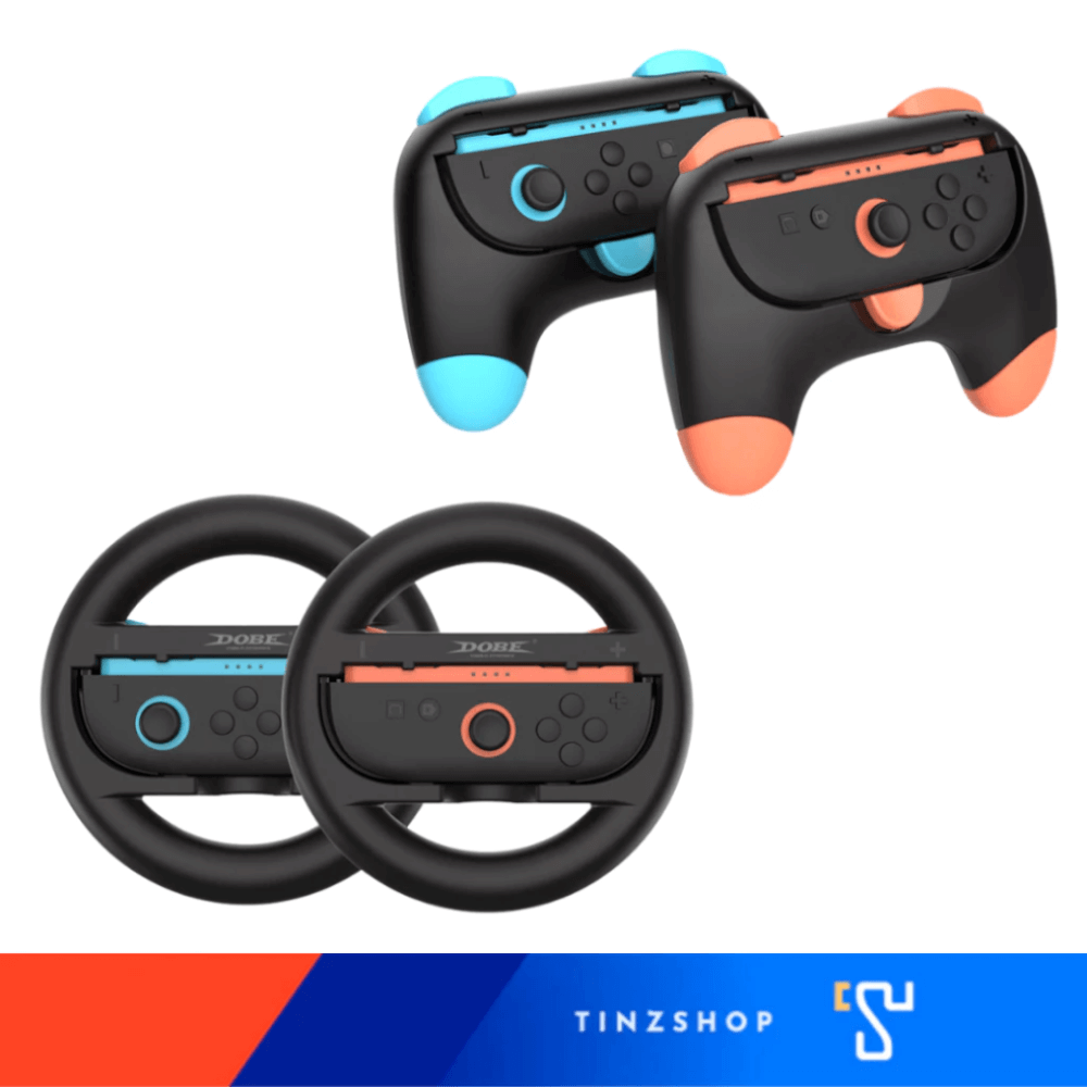 อุปกรณ์เสริมสำหรับ JOY-CON NINTENDO SWITCH 2 DOBE TNS-5110 (ชุดพวงมาลัยและกริ๊ป)